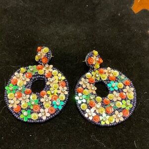 Stella and Dot Mariposa Floral Beaded Earrings